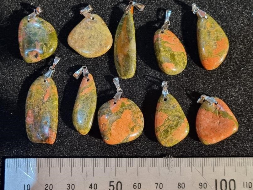 Unakite Tumbled Pendant