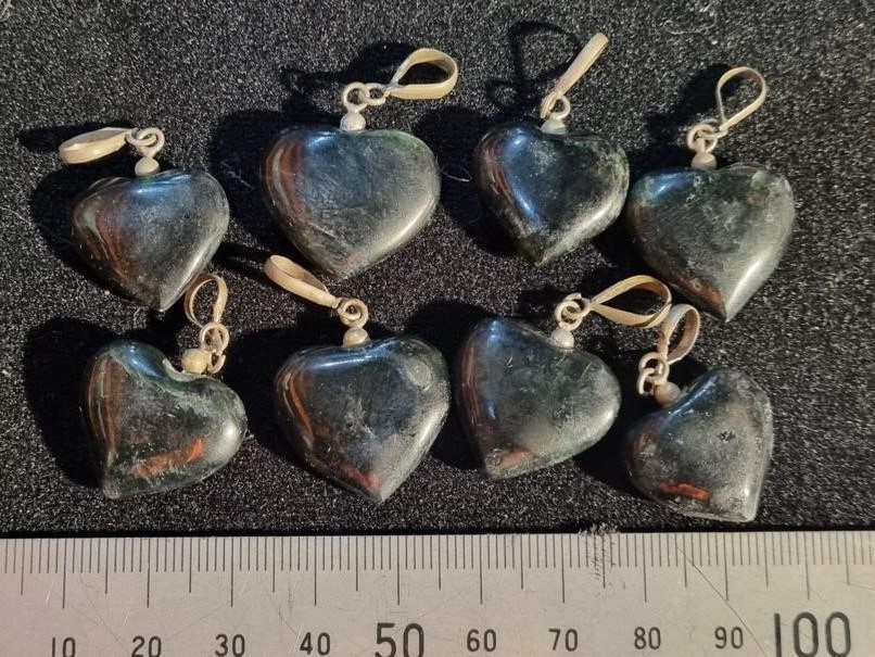 Heart Pendant - Black Jade