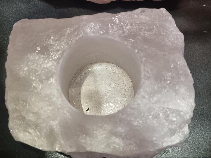 Candle Holder - Quartz Chunk