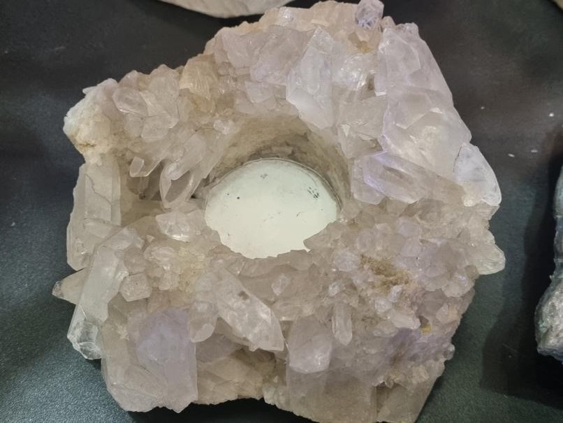 Candle Holder - Quartz Cluster