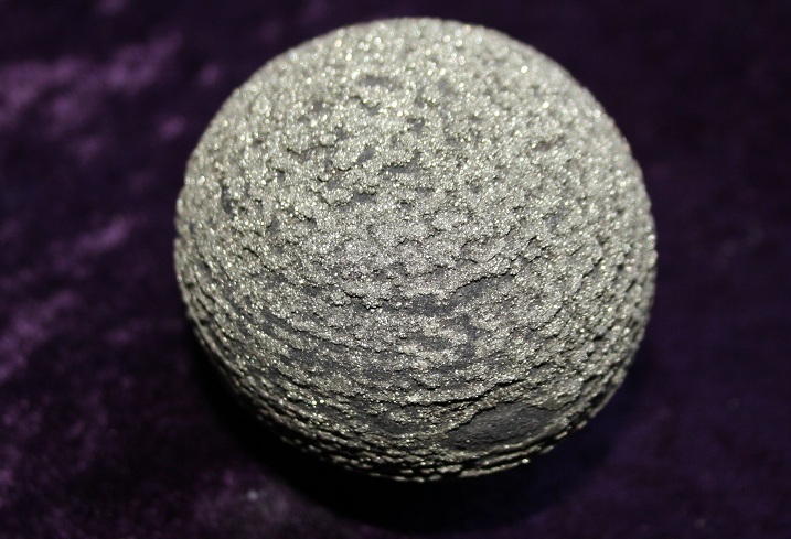 Crystal - Striped Pyrite Sphere Concretion