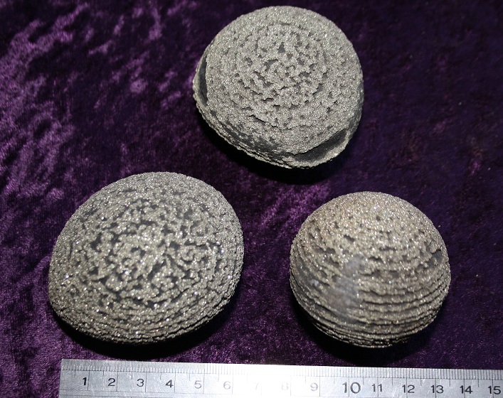 Crystal - Striped Pyrite Sphere Concretion