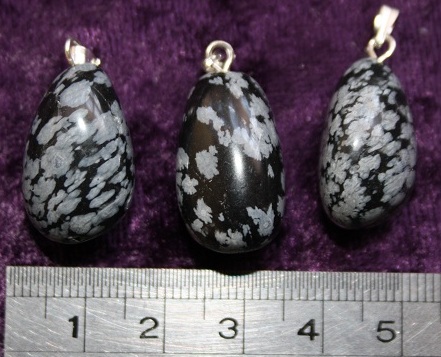 Snowflake Obsidian Tumbled Pendant