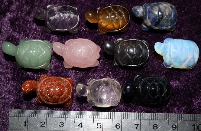 Figurine - Tortoise - Mixed Stones - Click Image to Close