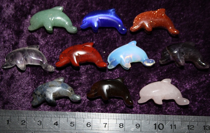 Figurine - Dolphin - Mixed Stones