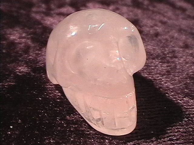 Figurine - Skull - Rose Quartz