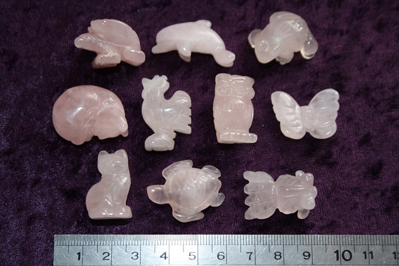 Figurine - Random Mixed Animals - Rose Quartz