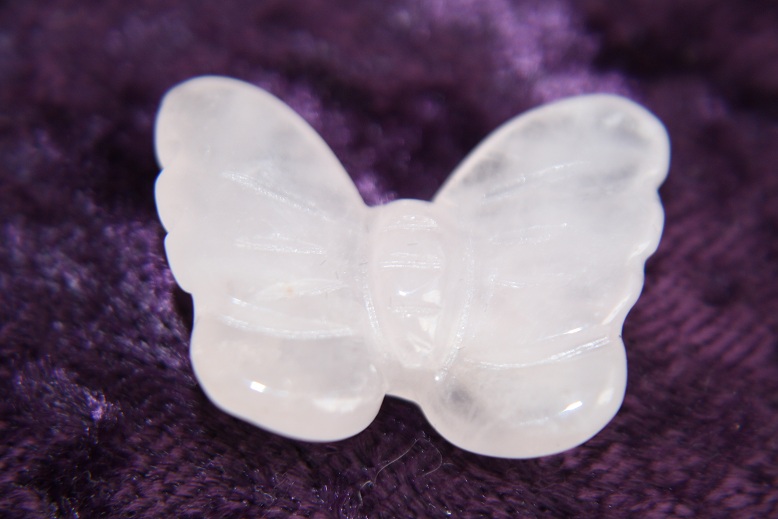 Figurine - Butterfly - Rose Quartz - Click Image to Close