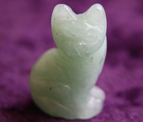 Figurine - Cat - Green Aventurine