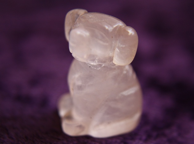 Figurine - Dog - Rose Quartz