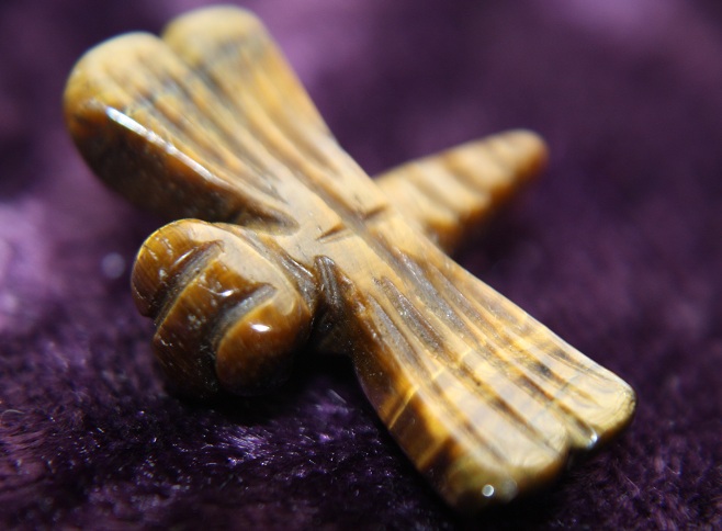 Figurine - Dragonfly - Tiger Eye