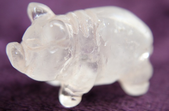 Figurine - Pig - Quartz