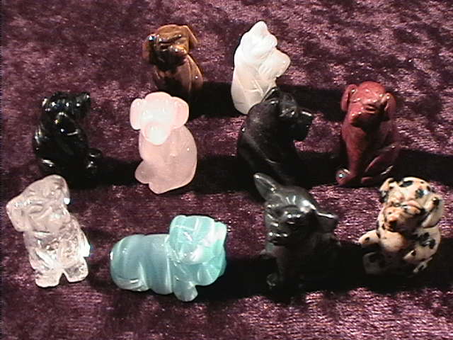 Figurine - Dog - Mixed Stones