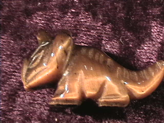 Figurine - Dinosaur - Triceratops - Tiger Eye