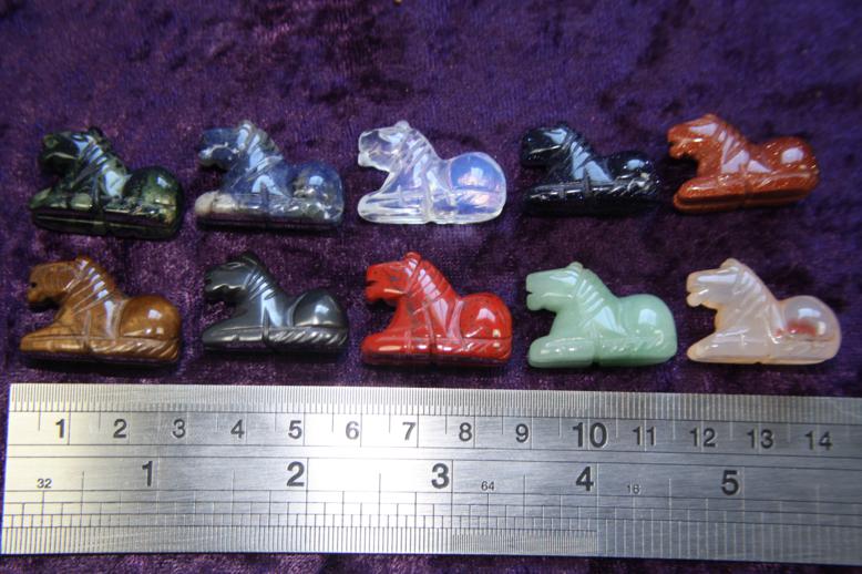 Figurine - Horse - Mixed Stones - Click Image to Close