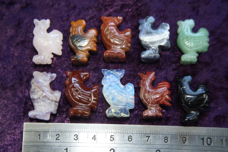 Figurine - Rooster - Mixed Stones